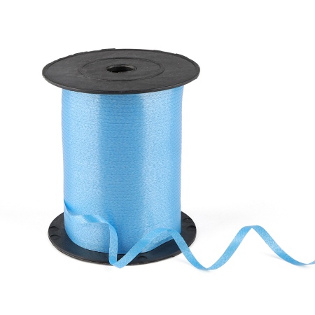 Лента упаковочная (для шаров и подарков) 5мм*250м/бобина (синий)