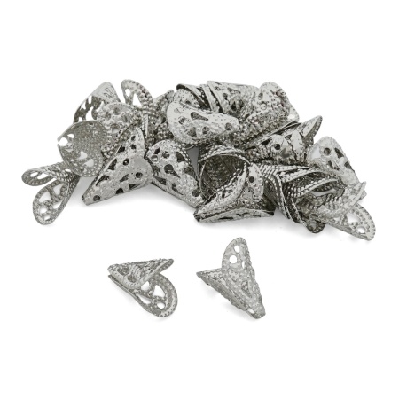 Шапочка для бусин 4AR211, 12мм 30шт/упак, Astra&Craft (Никель)