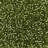 Бисер, (стекло), 11/0, упак./20 гр., Astra&Craft (55А зеленый/прозрачный с серебрист. центром ( кругл. Отв))