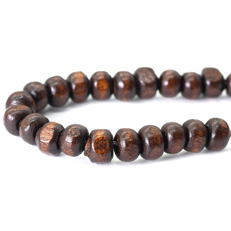 WDB0416 Бусины деревянные, коричневые, круглые, 4*5мм, 13гр, 250шт/упак, Astra&Craft