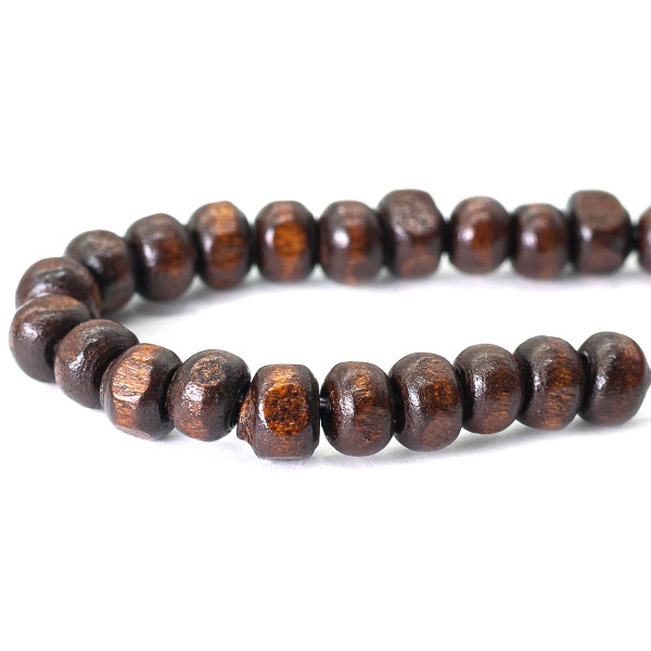 WDB0416 Бусины деревянные, коричневые, круглые, 4*5мм, 13гр, 250шт/упак, Astra&Craft