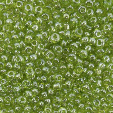 Бисер, (стекло), 11/0, упак./20 гр., Astra&Craft (104 салат/прозрачный, глянцевый)