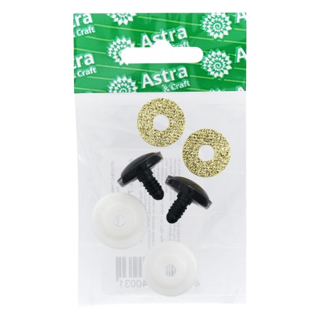 AR1220-C Глаза искристые золотые 25мм, 2шт/упак