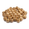 Бусины деревянные,натуральные, круглые, 16мм, 50гр, 40(+/-2) шт/упак, Astra&Craft (нат/дерево)