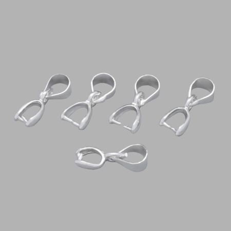 4AR195 Держатель для кулона, 10мм, 5шт/упак, Astra&Craft (Серебро)