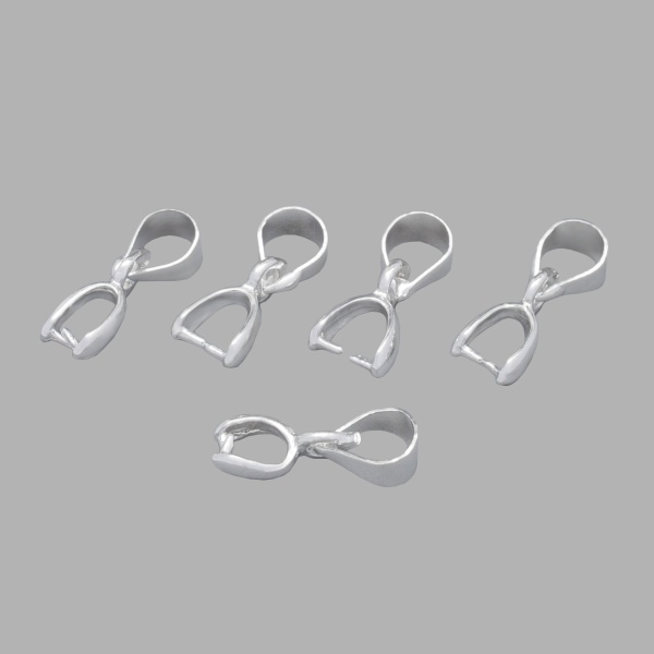 4AR195 Держатель для кулона, 10мм, 5шт/упак, Astra&Craft (Серебро)