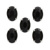 ОЦ012НН1014 Хрустальные стразы в цапах овальной формы, черный 10х14 мм, 5 шт.