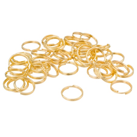 4AR257/258 Кольцо соединительное двойное, 10мм, 50шт/упак, Astra&Craft (яркое золото)