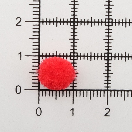 Помпоны декоративные 10мм, 100шт/упак, Astra&Craft (PA-007 красный)