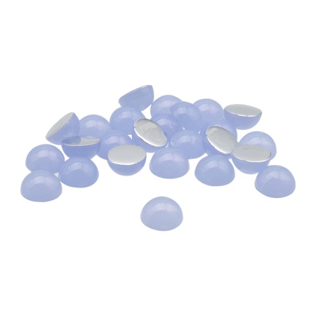 Полубусины пластиковые, 'желейные', полупрозрачные в цвете, 8мм, 25шт/упак, Astra&Craft (J11 светло-сиреневый)