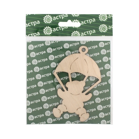 Деревянная заготовка Подвеска Мишка с парашютом 10*7см (L-160) Astra&Craft