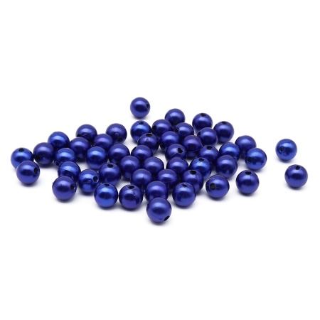 Бусины пластиковые, 'жемчуг', цветные, круглые, 10мм, 25гр, Astra&Craft (MH.КР.10.A33.02 синий)
