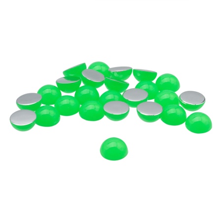 Полубусины пластиковые, 'желейные', полупрозрачные в цвете, 8мм, 25шт/упак, Astra&Craft (J10 зеленый)
