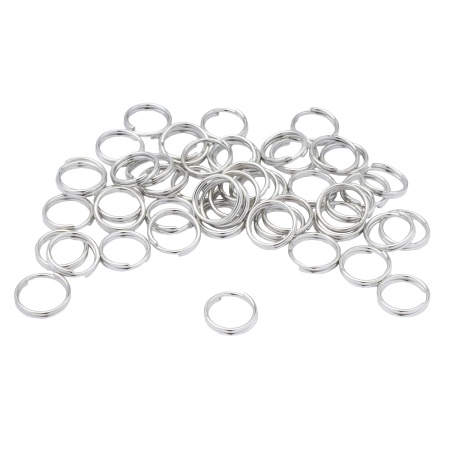 4AR255/256 Кольцо соединительное двойное, 8мм, 50шт/упак, Astra&Craft (Никель)