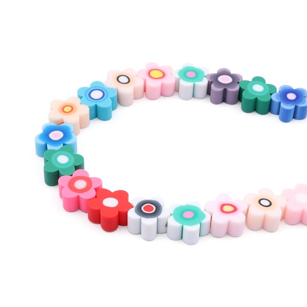 ZZ1327 Бусины из полимерной глины 'Цветочный микс', 50шт/упак, Astra&Craft