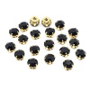 4AR167/168 Хрустальные стразы в цапах/золото, 8мм, 20шт/упак, Astra&Craft (38 черный)