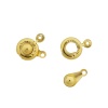 4AR217 Замок для бус кнопка, 5шт/упак, Astra&Craft (Золото)