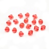 2018 Бусины пластиковые, акрил, прозрач. в цвете, граненый биконус, 10мм, 25гр, Astra&Craft (7 ярко-красный)