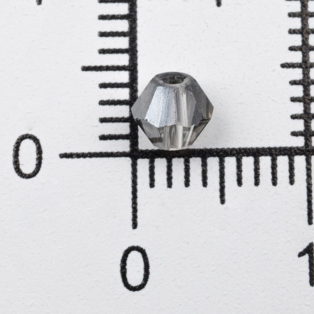 Z-439 Биконус Бусины стеклянные, 4*4 мм, упак./40 шт., Astra&Craft (851 серый)