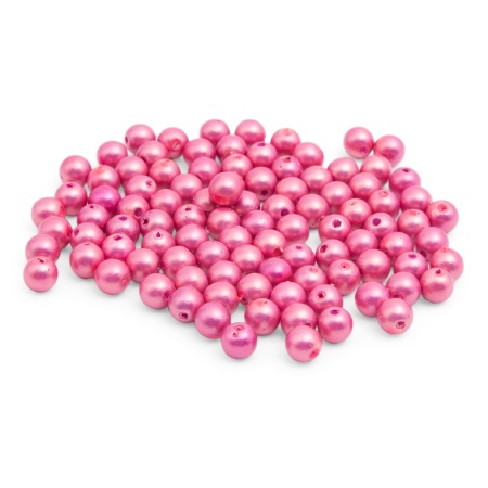 Бусины пластиковые, 'жемчуг' с покрытием АВ, цветные, круглые, 8мм, 25гр, Astra&Craft (36 розовый)