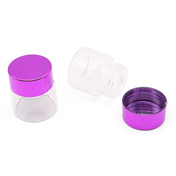 AR1337-4 Бутылочка стеклянная с цветной крышечкой 3,4*4см, 2шт/упак