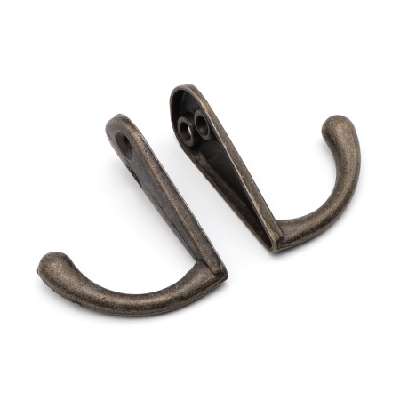 23554 Крючки мебельные декоративные для ключниц и поделок 32х8 мм, бронза