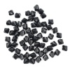 2018 Бусины пластиковые, акрил, прозрач. в цвете, граненый биконус, 10мм, 25гр, Astra&Craft (90 черный)