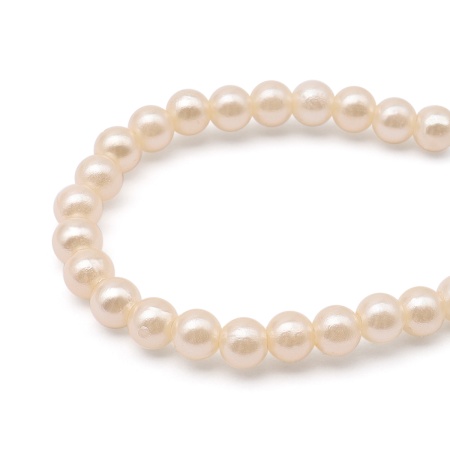 Бусины пластиковые, 'жемчуг', цветные, круглые, 5мм, 25гр, Astra&Craft (005 NL бежевый)