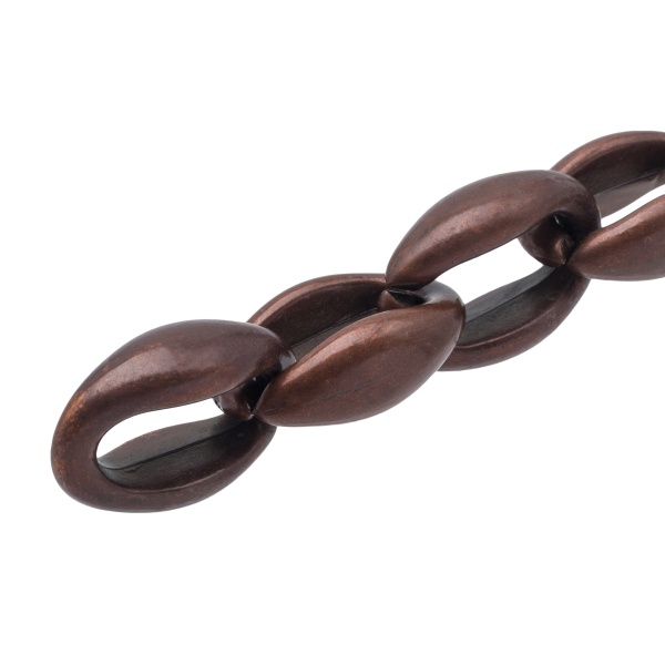 5767 Цепь, 10см, размер звена 23х15мм (медь)