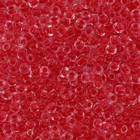 Бисер, (стекло), 11/0, упак./20 гр., Astra&Craft (132В красный/прозрачный с цветным центром)