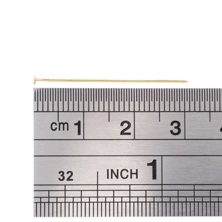 OTH1519 Штифты с плоской головкой, 0,7*30мм, 50 (+/-5)шт/упак, Astra&Craft (золото)