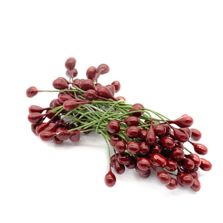 AR561 Тычинки для искусственных цветов 0,5*6см, вес 10гр. (бордовый)