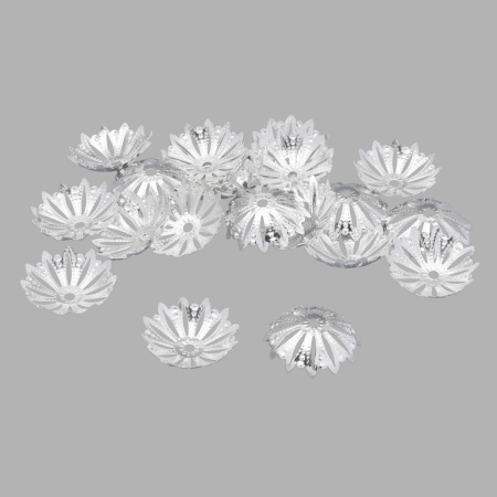 Шапочка для бусин 4AR208, 22мм 20шт/упак, Astra&Craft (Серебро)