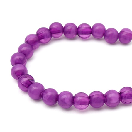 (7728460) Бусины полупрозрачные 2006 пластик, 6мм, 500гр. (024 фиолетовый)