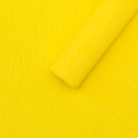 Бумага гофрированная крепированная, 50*200 см, 35 гр/м2, 80-30 желтый, 2 шт, Astra&Craft