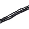Бусины стеклянные на нитке, граненые, рондели, 3 нити длиной 38(+/-1)см микс 2.3.4мм, Astra&Craft (2 черная керамика)