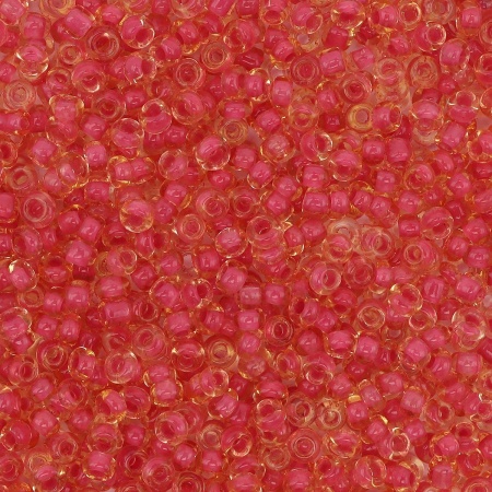 Бисер, (стекло), 11/0, упак./20 гр., Astra&Craft (311 т. розовый/прозрачный с цветным центром)