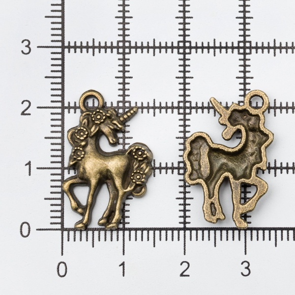 4AR065 Подвеска металлическая единорог,2шт/упак, Astra&Craft