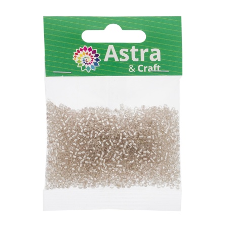 Бисер, (стекло), 11/0, упак./20 гр., Astra&Craft (1100 Белый/прозрачный)
