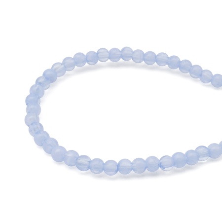 2004 Бусины пластиковые, полупроз., цветные, круглые, 4мм, 20гр, 600(+/-20)шт/упак, Astra&Craft (002 голубой)