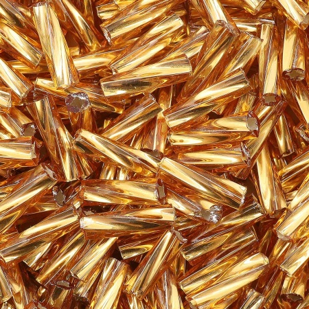 Стеклярус крученый Astra&Craft 5мм, 15г (М-22Т золотой (крученый))