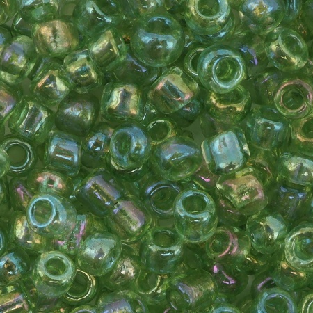 Бисер 11/0, 500 г., Astra&Craft (179А св. зеленый/прозрачный,радужный)