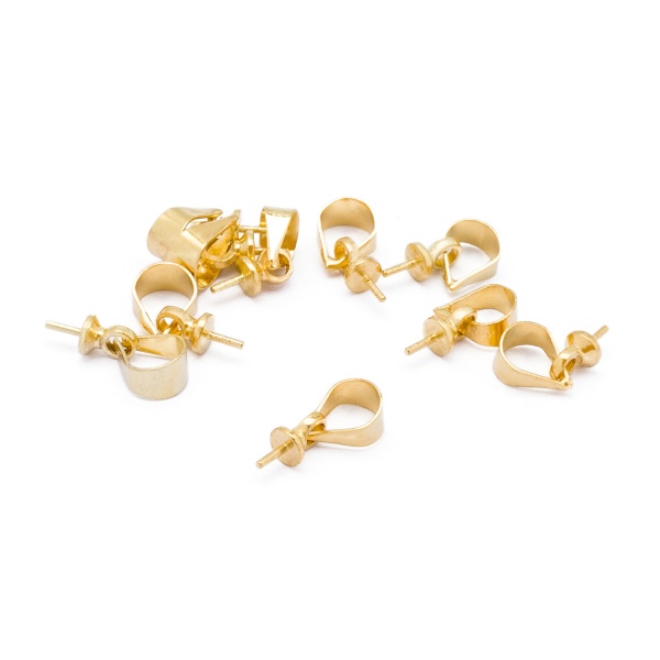 4AR2021 Крепление для бусины, 10 шт/упак, Astra&Craft (золото)