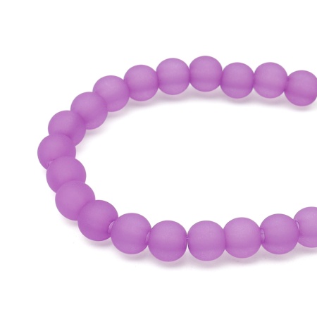 (7728462) Бусины полупрозрачные 2006 матовые, 6мм, 500гр. (013 сиреневый)