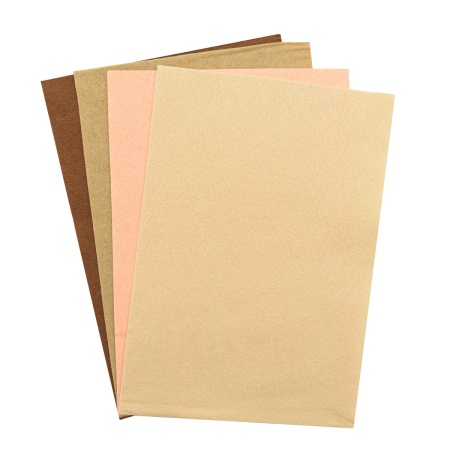 Фетр листовой мягкий ассорти, 1.0мм, 20х30см, 4шт/упак, Astra&Craft (11 коричневый,бежевый,персиковый,молочный)